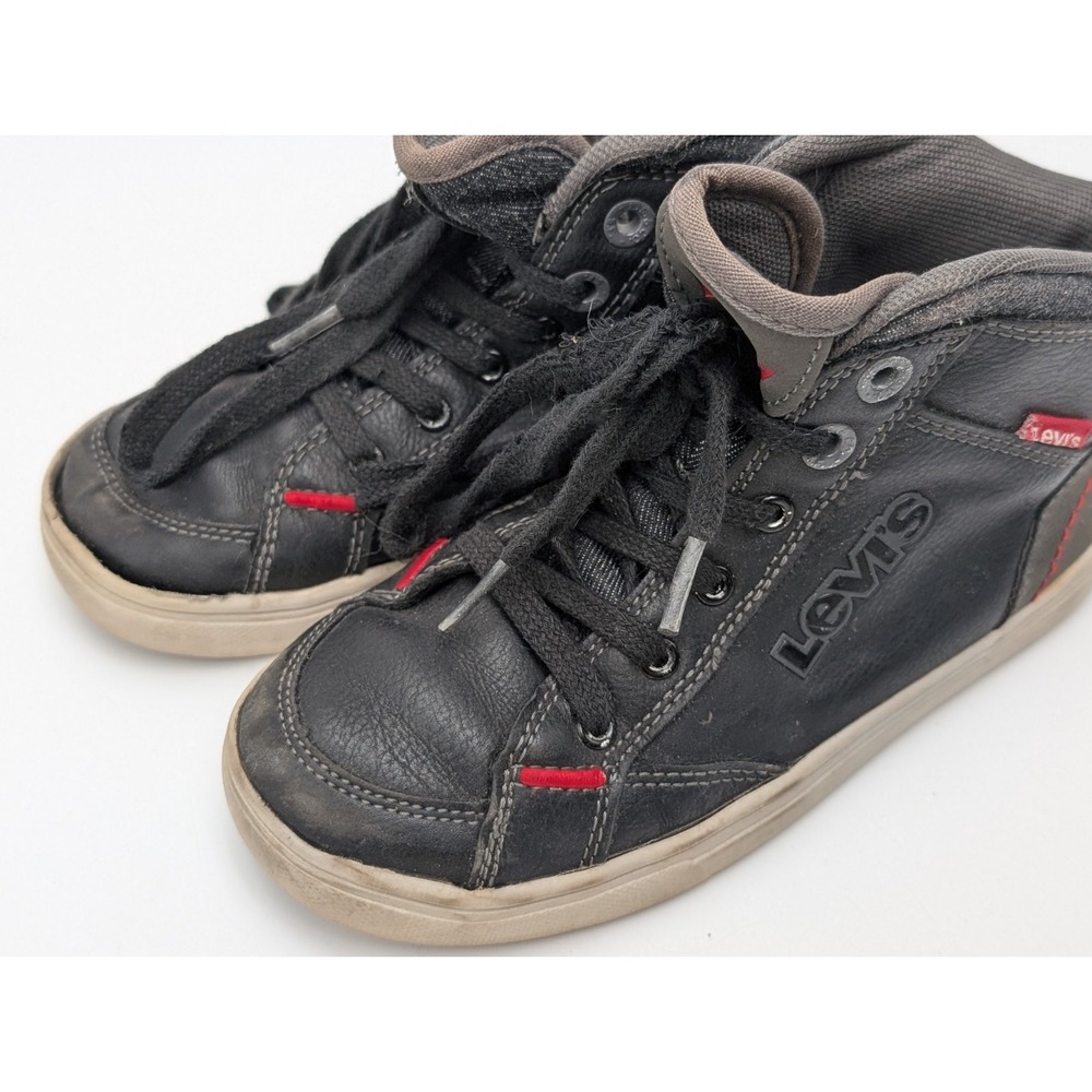 Levi's Boys Shoes Size 1 Toddler Kids Unisex Red Back Lace